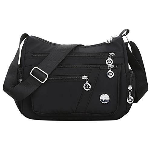 Luckycat Mujer de Bolsos de Moda Impermeable Mochilas Bolsas de Viaje Bolso Bandolera Sport Messenger Bag Bolsos Baratos Mano para Tablet Escolares Nylon