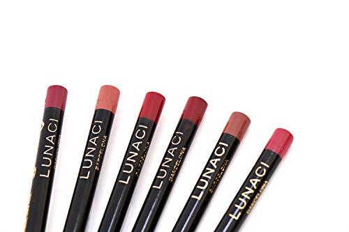 LUNACI Barcelona Perfilador de Labios en 6 Colores Lipliner Perfilador de Labios, Larga Duración Con Vitamina E (Color: Blood Red)