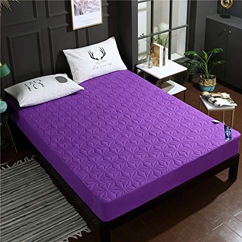 LUOYLYM Funda De Colchón De Algodón Para Niños Orina A Prueba De Agua A Prueba De Agua Color Sólido Cama Antideslizante Protector De Colchón Tamaños Múltiples Sábana Ajustable K2 150 * 200+30cm
