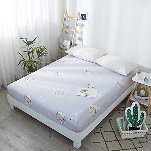 LUOYLYM Sábana Plana King Size Mezcla De Algodón Impreso Queen Size Sábanas Planas Sábanas Lisas Con Fundas De Almohada P4120*200+25cm