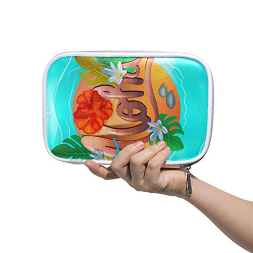 LUPINZ - Bolsa de maquillaje para mujer, diseño hawaiano Aloha