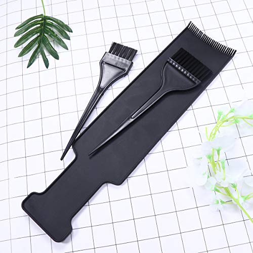 Lurrose 3 unids Long Highinging Board y Brush Kit Hair Coloring Peine Peluquería Selección Color Balayage Board para teñir