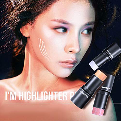 Lurrose Cream Blush Stick Cheek Tint Corrector Stick Blemish Funda Cosméticos Hidratante Impermeable Hidratante de Larga duración Blendable Blendable (01 Nature Pink)