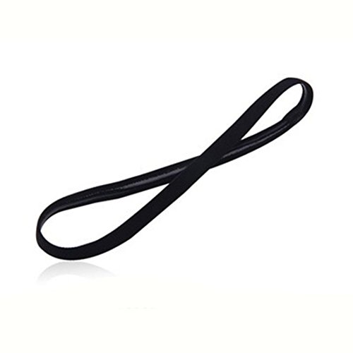 Luwu-Store Cinta de Pelo para Hombre o Mujer Yoga Deporte Gimnasia Cinta elástica Frontal Antideslizante de Goma Negro