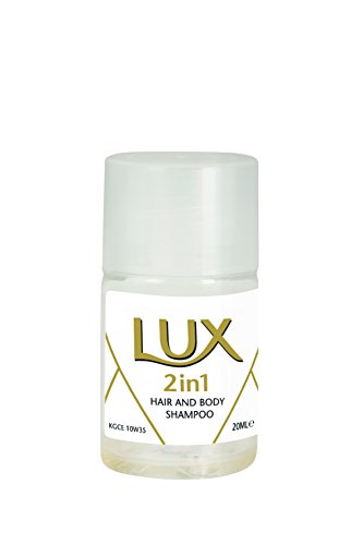 Lux Professional 7518220 - Gel de ducha y champú 2 en 1, cuidado corporal para hotel y pensiones, 50 x 19 ml