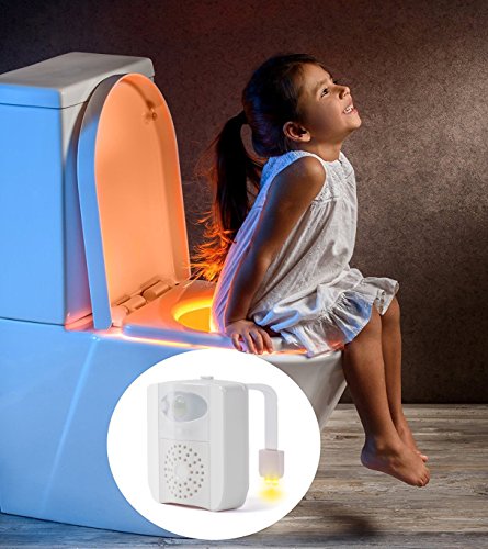 Luz WC–Rantizon Wc Luz Nocturna Luz de Desinfección UV, con Detección de Movimiento del Sensor Automático & Aromaterapia, Iluminación Nocturna para Cuartos de Baño con Niños