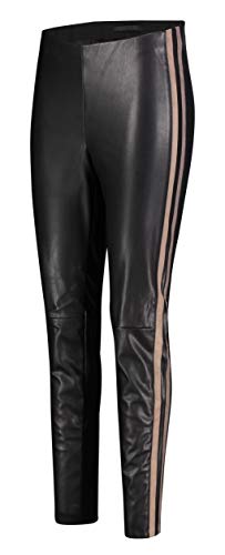 MAC Jeans Legging Leather Galloon Vaqueros, Black 090, 38W / 30L para Mujer