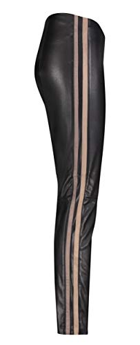 MAC Jeans Legging Leather Galloon Vaqueros, Black 090, 38W / 30L para Mujer