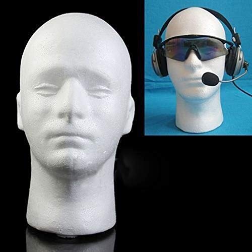 Macho Negro De Poliestireno De Espuma De Poliestireno De Espuma Modelo De La Cabeza, Soporte De La Peluca De Pelo del Sombrero del Receptor De Cabeza del Maniquí Cabeza del Estante De Exhibición del