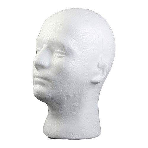 Macho Negro De Poliestireno De Espuma De Poliestireno De Espuma Modelo De La Cabeza, Soporte De La Peluca De Pelo del Sombrero del Receptor De Cabeza del Maniquí Cabeza del Estante De Exhibición del
