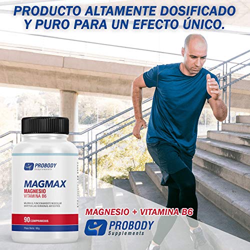Magnesio 100% Puro [1.990 MG] + Vitamina B6 | Elimina Calambres Musculares y optimiza el funcionamiento muscular | Aumenta la energía | Evita lesiones musculares y fortalece los huesos | 90 comp