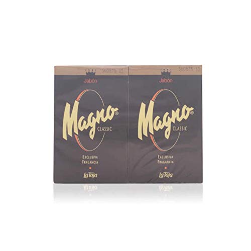 Magno Jabon by La Toja. Magno Classic Black Glycerin Soap Set - 2 Bars x 4.4 oz Each by La Toja