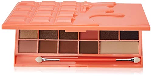 Makeup Revolution I - Paleta de sombras de ojos forma de tableta chocolate y melocotón con corazones