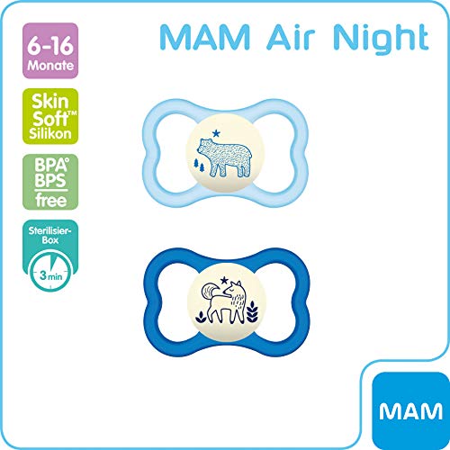MAM Air Night 6-16 - Silicona azul azul