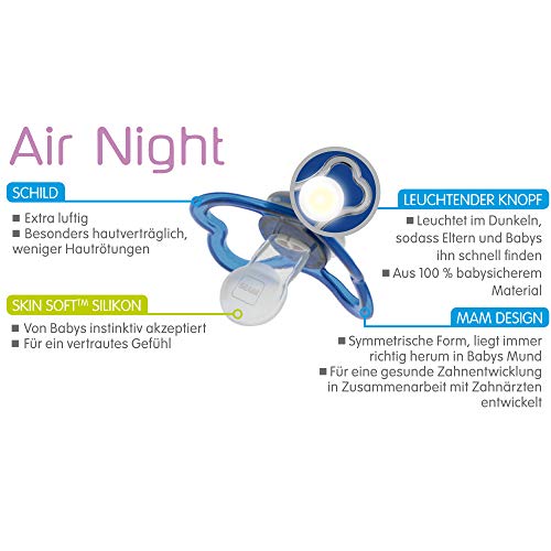 MAM Air Night 6-16 - Silicona azul azul