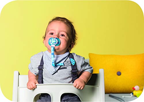 MAM - Conjunto de 2 soportes Soother"Amo a la mamá/papá", Blue (azul)