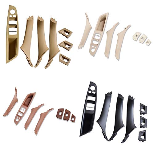 Manijas Interiores para Coche Compatible con 5 Asa Serie F10 F11 520D 525D 530D 535I LHD Coches Puerta Interior Reemplazo (Color : Black)