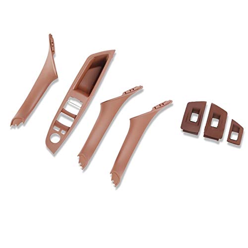 Manijas Interiores para Coche Compatible con 5 Asa Serie F10 F11 520D 525D 530D 535I LHD Coches Puerta Interior Reemplazo (Color : Creamy White)