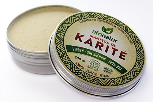 Manteca de karité sin refinar Afrinatur · pura · 100% BIO Ecológica Certificada Ecocert - Pieles Atópicas - 100 ml