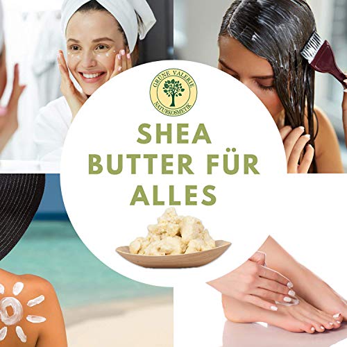 Mantequilla de karité marfil: prensada en frío (grado A +) pura y pura 250 g - fresca, sin refinar: el mejor producto para el cuidado de la piel vegana de Fair Trade