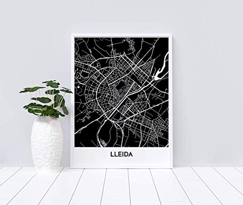 Mapa decorativo de Lleida