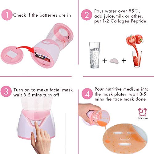 Máquina para hacer mascarillas Facial Tratamiento Facial DIY Máscara de vegetales de frutas natural SPA Cuidado de la piel con tabletas de colágeno efervescentes