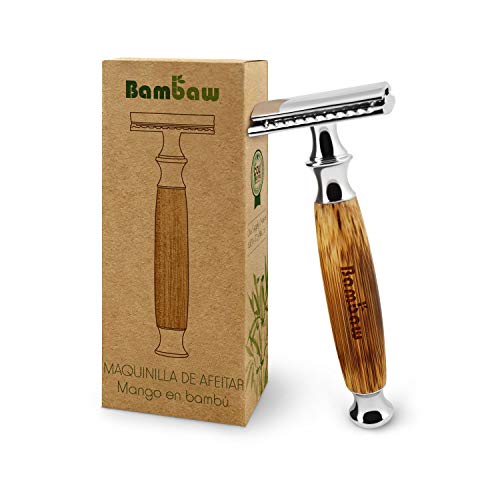 Maquinilla de Afeitar Clásica con Mango de Bambú Natural, Compatible con Todas las Hojas de Afeitar - Bambaw