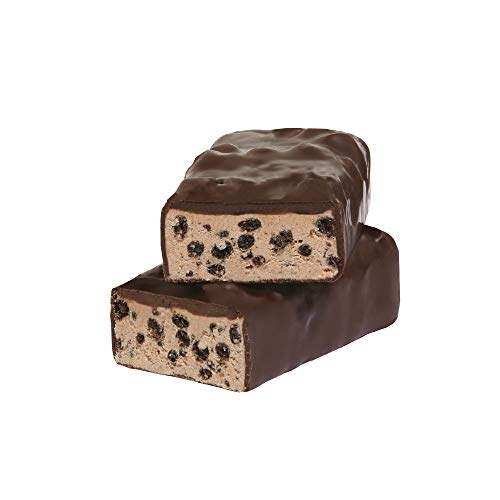 Marca Amazon- Amfit Nutrition Barra de proteína baja en azúcar (19,8gr proteina - 0,9gr azúcar) - chocolate y menta - Pack de 12 (12x60g)