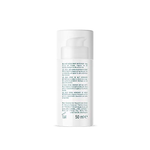 Marca Amazon - Belei Crema hidratante antiedad de noche para pieles ultrasensibles, 50 ml