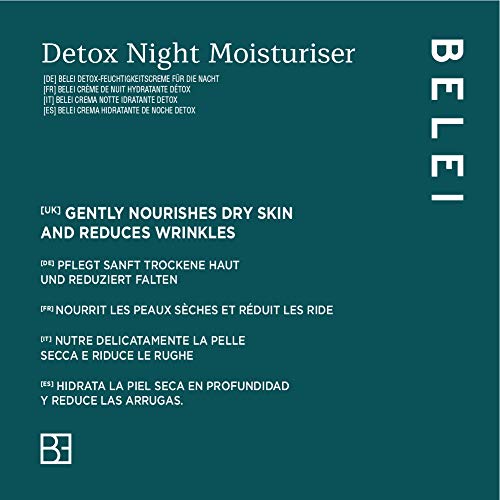 Marca Amazon - Belei Crema hidratante détox de noche, 50 ml