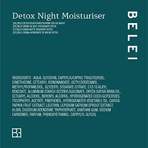 Marca Amazon - Belei Crema hidratante détox de noche, 50 ml