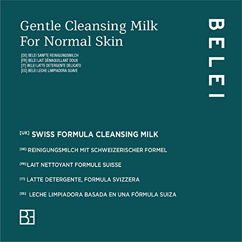 Marca Amazon - Belei Leche limpiadora suave para pieles normales, 200 ml