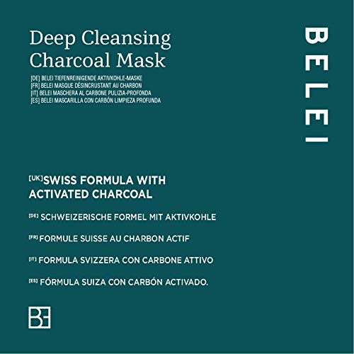 Marca Amazon - Belei Máscara de limpieza profunda con carbón activado, 75 ml
