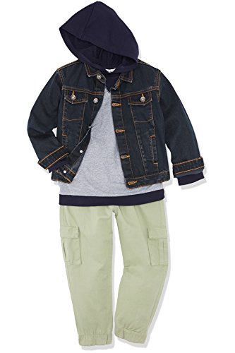 Marca Amazon - RED WAGON Sudadera con Capucha Niños, Azul (Blue Marl), 104, Label:4 Years