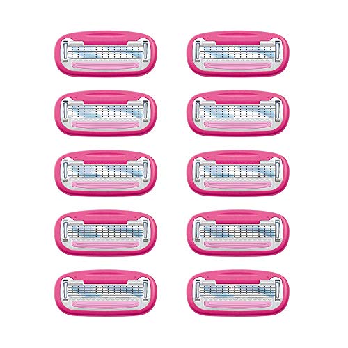 Marca Amazon - Solimo 10 recambios de cabezales de 5 hojas para mujer