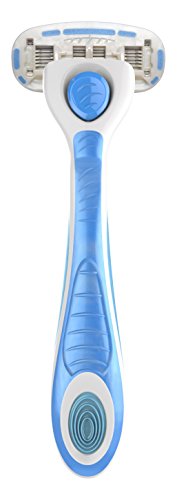 Marca Amazon- Solimo Maquinilla de afeitar de 5 hojas para mujer con 8 recambios