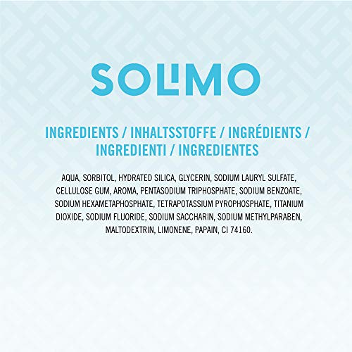Marca Amazon - Solimo - Pasta dentífrica blanqueadora, 4x125ml