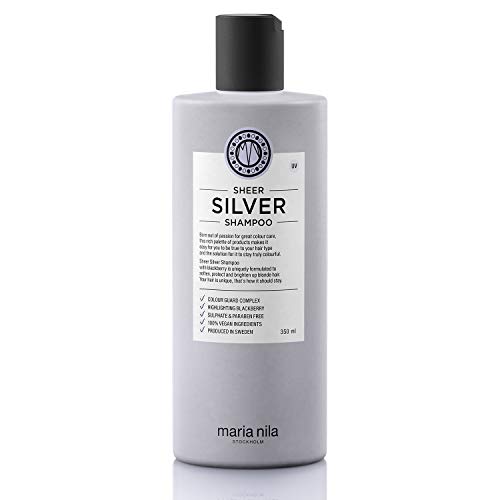 Maria Nila Care & Style – Champú plateado Sheer Silver 350 ml, champú con pigmentos violetas