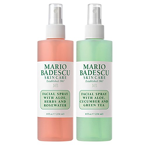 Mario Badescu Facial Spray with Rosewater & Facial Spray with Green Tea Duo