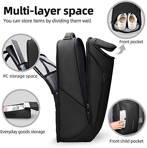 MARK RYDEN Mochila Impermeable para Hombres portátiles. Mochila Moderna para Viajes universitarios al Aire Libre con Puerto USB y portátil de 17.3 Pulgadas