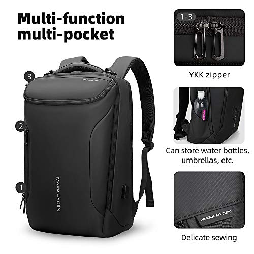 MARK RYDEN Mochila Impermeable para Hombres portátiles. Mochila Moderna para Viajes universitarios al Aire Libre con Puerto USB y portátil de 17.3 Pulgadas