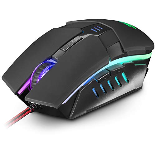 Mars Gaming MM116, Ratón Gaming 3200DPI, RGBFlow, 6 Botones, Ambidiestro, Negro