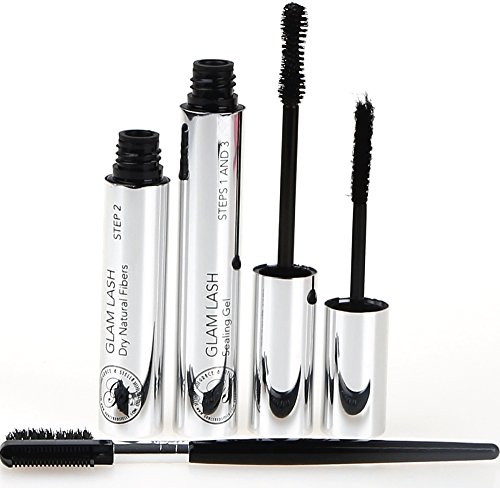 Máscara de pestañas Efecto 3D Fibra Lash - 4D Volume Fibers Extensión postizas pestañas, las más gruesas, largas y Resistente al agua, volumen extra, Alargamiento Sensacional Negro