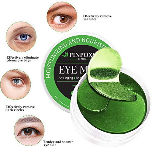 Máscara para los ojos, Parches para los ojos, Ojos Parches, Contorno de Ojos Antiarrugas, Anti edad para ojeras,bolsas,patas de gallo e hinchazón, 30 pares