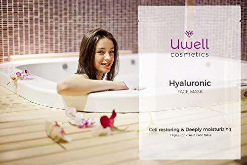 Mascarilla 8 piezas Hyaluron | Máscara hyaluronic | Mascarilla de hidrogel | Máscara de vellón de ácido hialurónico | Hidratante | Vegano | aplicación simple | Pack de 8 piezas (8)