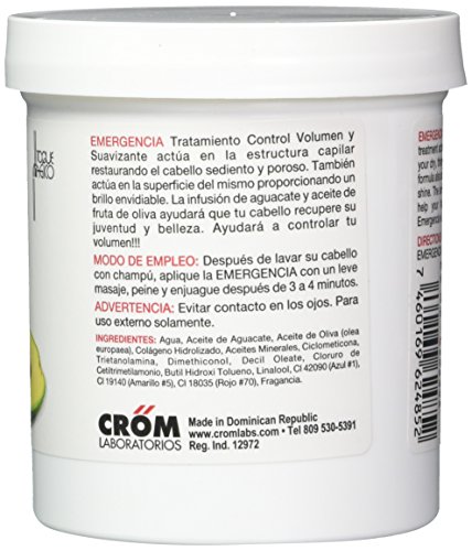 Mascarilla Capilar Emergencia De Aguacate Y Aceite De Oliva 453ML- Control De Volumen Y Tratamiento Suavizante De Acción Profunda Mejorado Para Cabello Muy Seco Y Rebelde