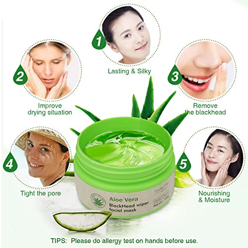 Mascarilla de Aloe Vera - Luckyfine peel off mask | Mascarilla facial de limpieza profunda, eliminar puntos negros