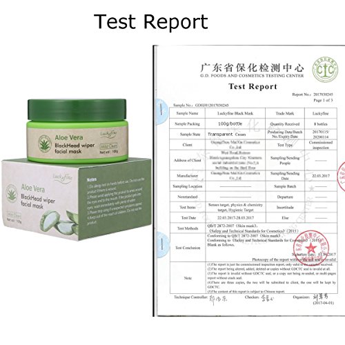 Mascarilla de Aloe Vera - Luckyfine peel off mask | Mascarilla facial de limpieza profunda, eliminar puntos negros