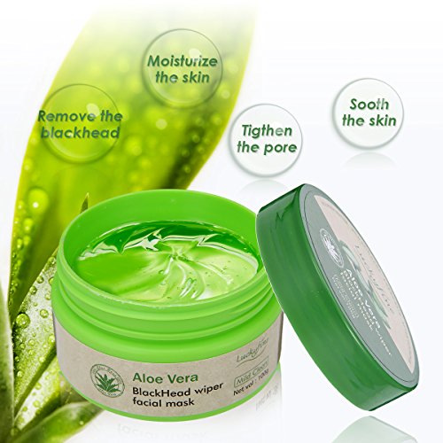 Mascarilla de Aloe Vera - Luckyfine peel off mask | Mascarilla facial de limpieza profunda, eliminar puntos negros
