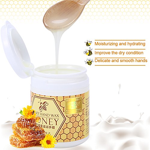 Mascarilla de cera para manos, 170 g, con leche y miel, efecto exfoliante e hidratante